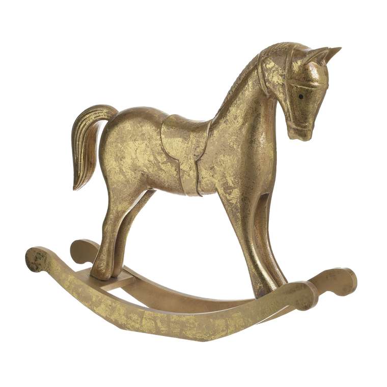Декор настольный Лошадка золотого цвета