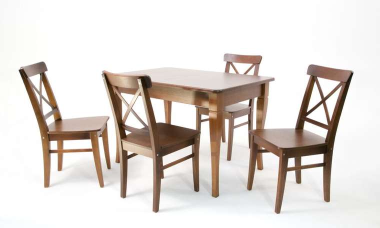 Обеденная группа Моцарт 120 коричневого цвета