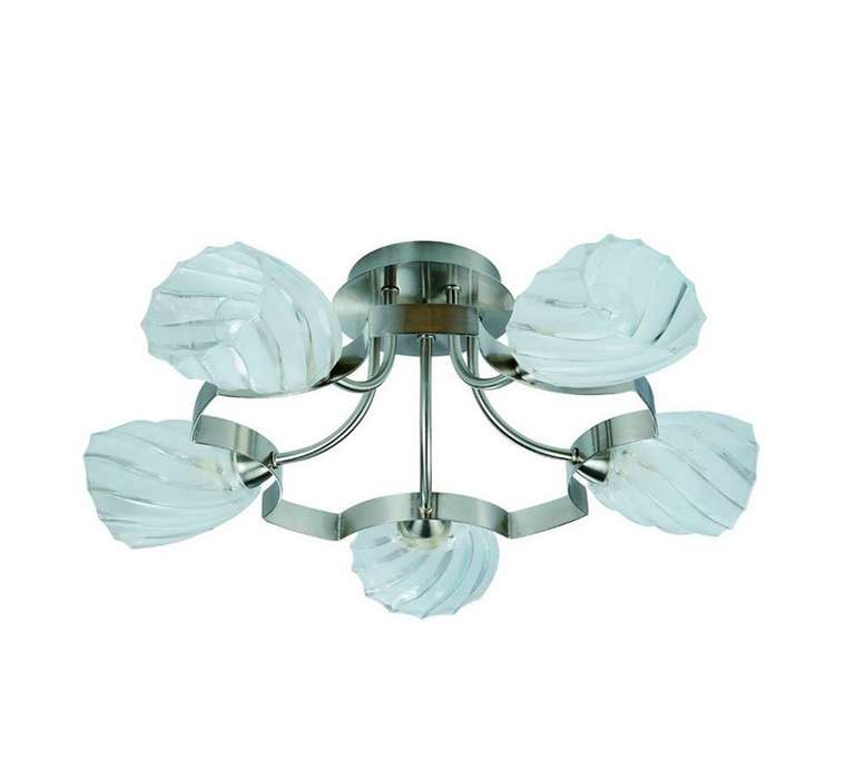 Потолочная люстра IDLamp Martha с плафонами из белого стекла