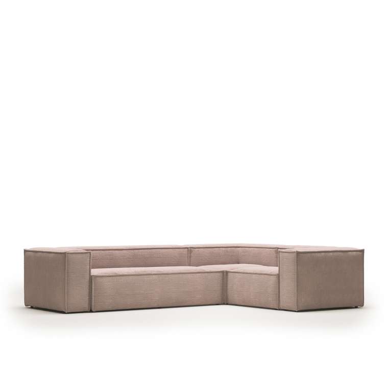 Угловой диван Blok 320х230 розового цвета