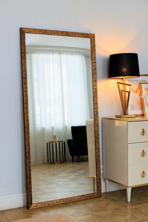 Напольное зеркало Dorado 90х190 золотого цвета