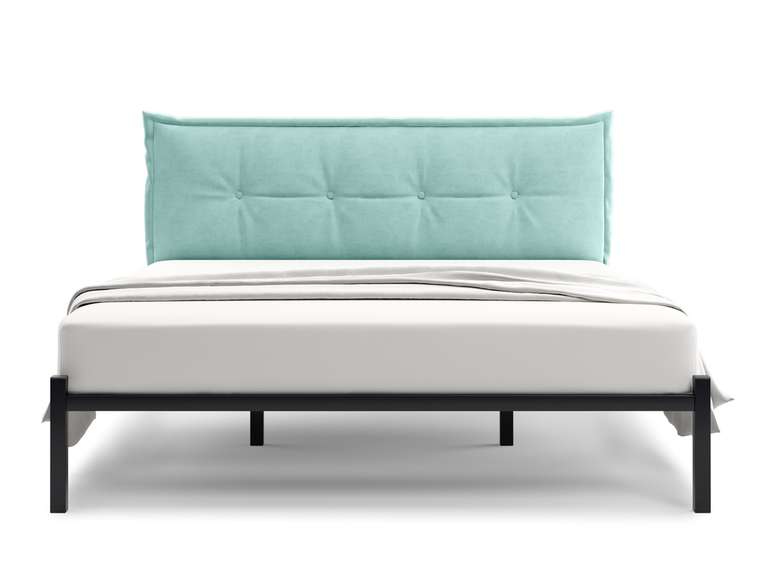 Кровать Лофт Cedrino 180х200 бирюзового цвета без подъемного механизма