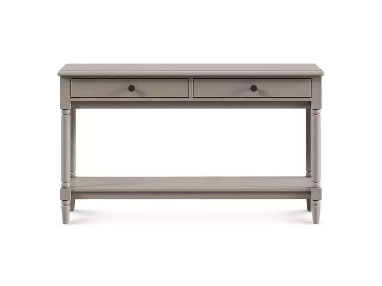 Стол консольный Blues серого цвета с черными ручками 