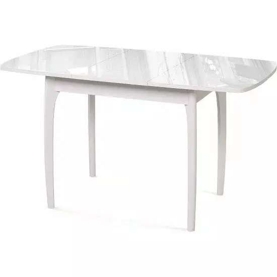 Раздвижной обеденный стол DikLine M40 белого цвета