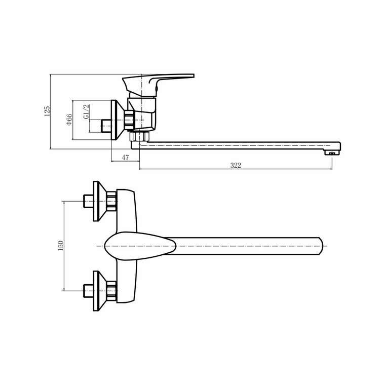 Смеситель для кухни Plstart PL4605-8, белый