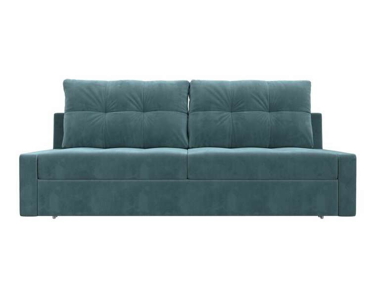 Прямой диван-кровать Мартин бирюзового цвета