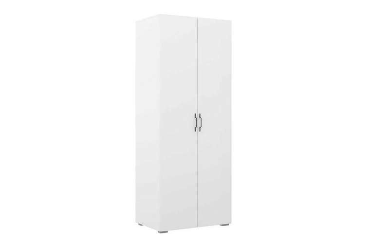 Шкаф распашной Нордвик белого цвета с двумя ящиками 