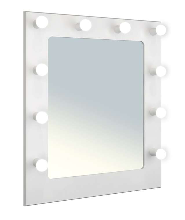 Зеркало настенное Дримстар гримерное белого цвета