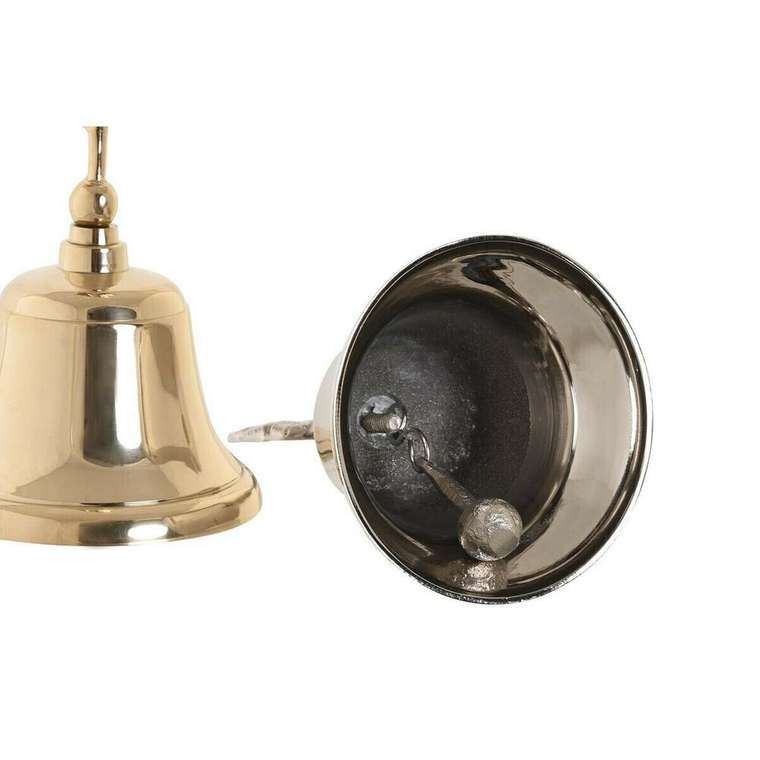 Декоративная фигура DKD Home Decor Колокольчик Позолоченный Серебристый Vintage 10 x 10 x 21 cm