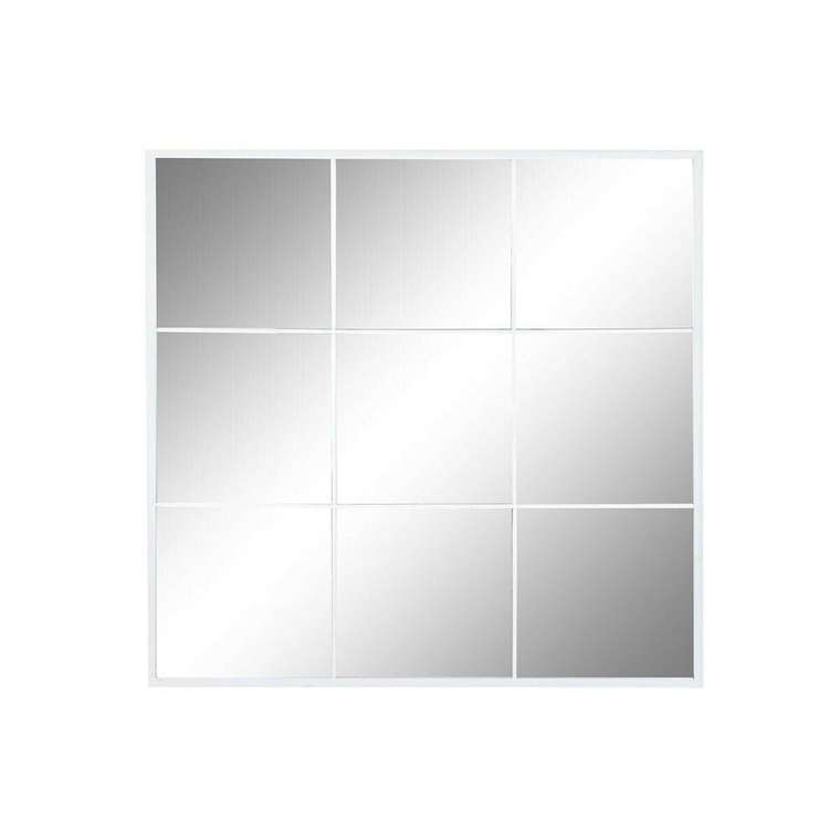 Настенное зеркало Белый Окно 90 x 2 x 90 cm