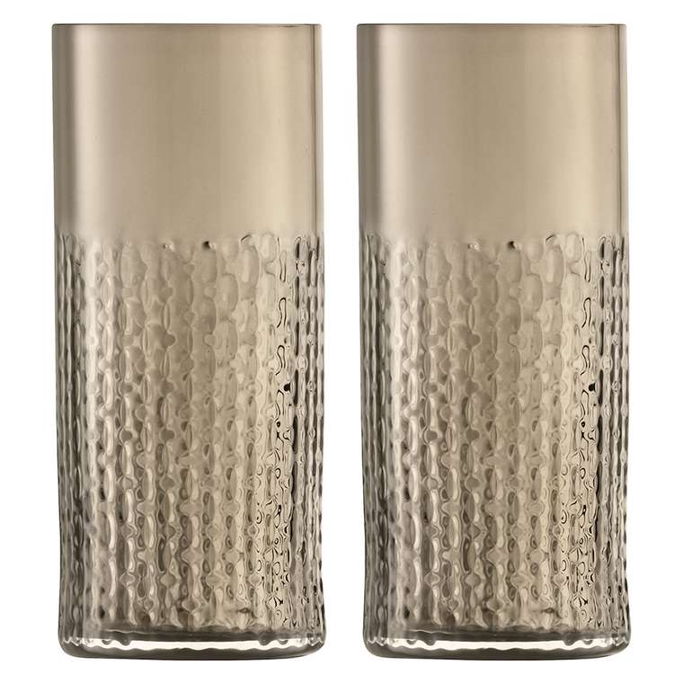 Набор из двух высоких стаканов Wicker коричневого цвета