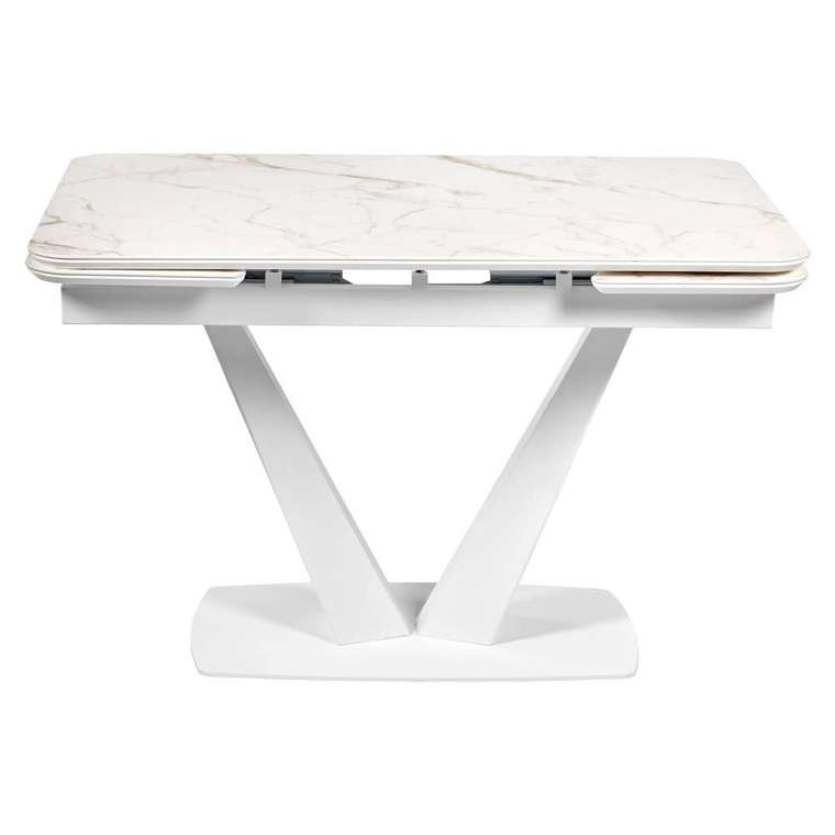 Раздвижной обеденный стол Vito белого цвета