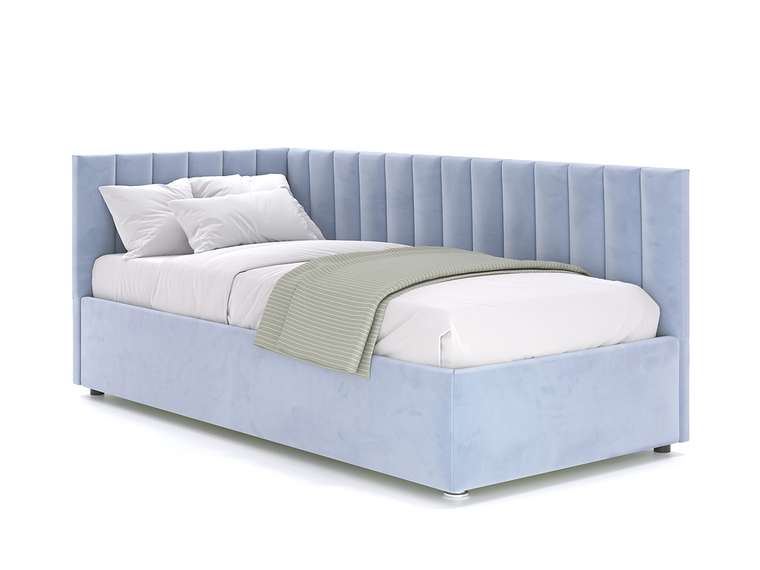 Кровать Negga Mellisa 120х200 серо-голубого цвета без подъемного механизма левая