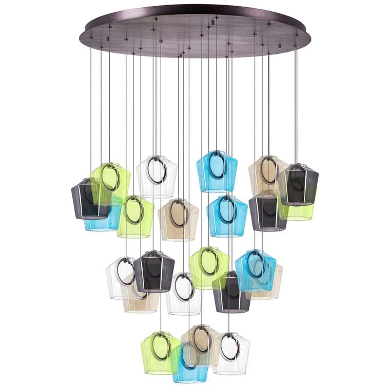 Люстра CARAMELLO LED 24х6W 2600LM КОФЕЙНЫЙ/МУЛЬТИКОЛОР 3000K