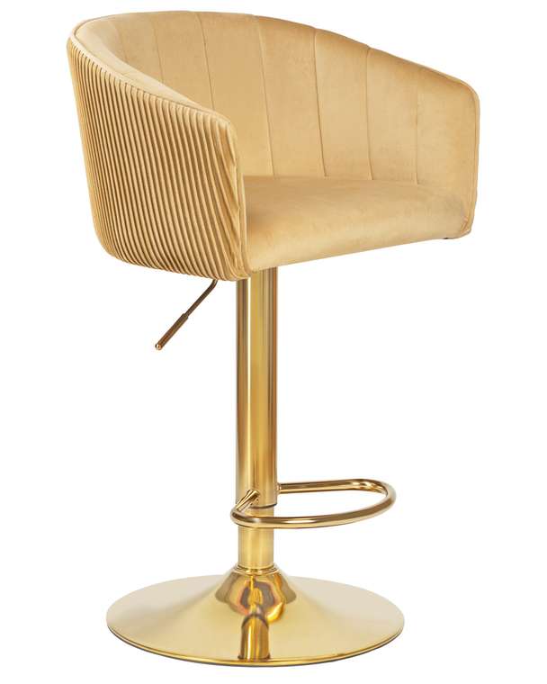 Барный стул Darcy Shiny бежево-золотого цвета