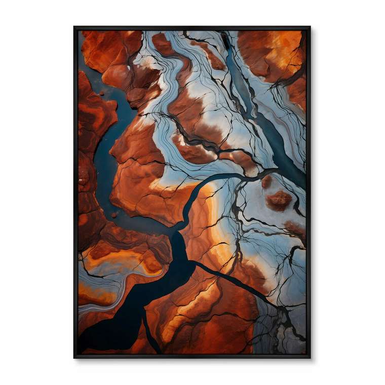 Репродукция картины Stone color palettes, angles and shapes, No 2, 2024г.