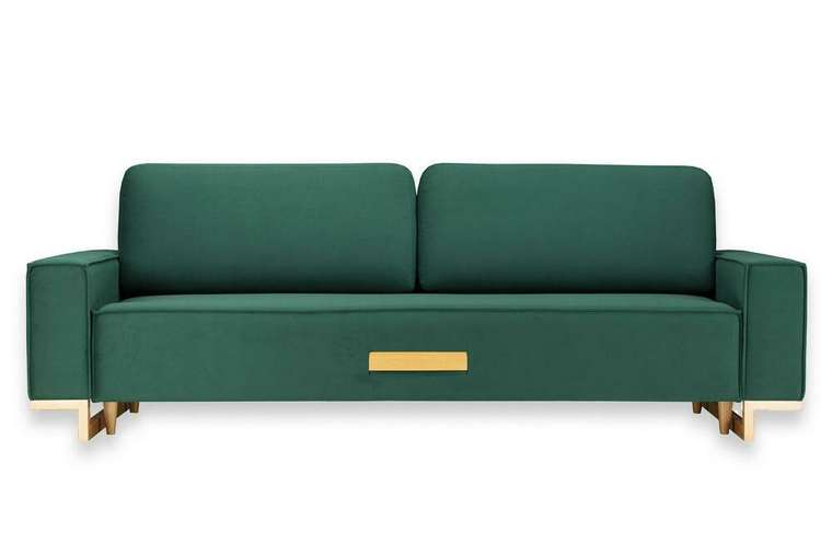 Прямой диван-кровать Лофт Комфорт зеленого цвета
