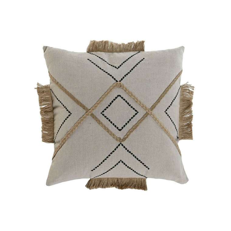Декоративная подушка Boho 45x45 бежевого цвета