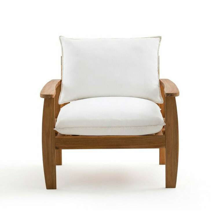 Кресло для сада из акации Nellia  единый размер белый