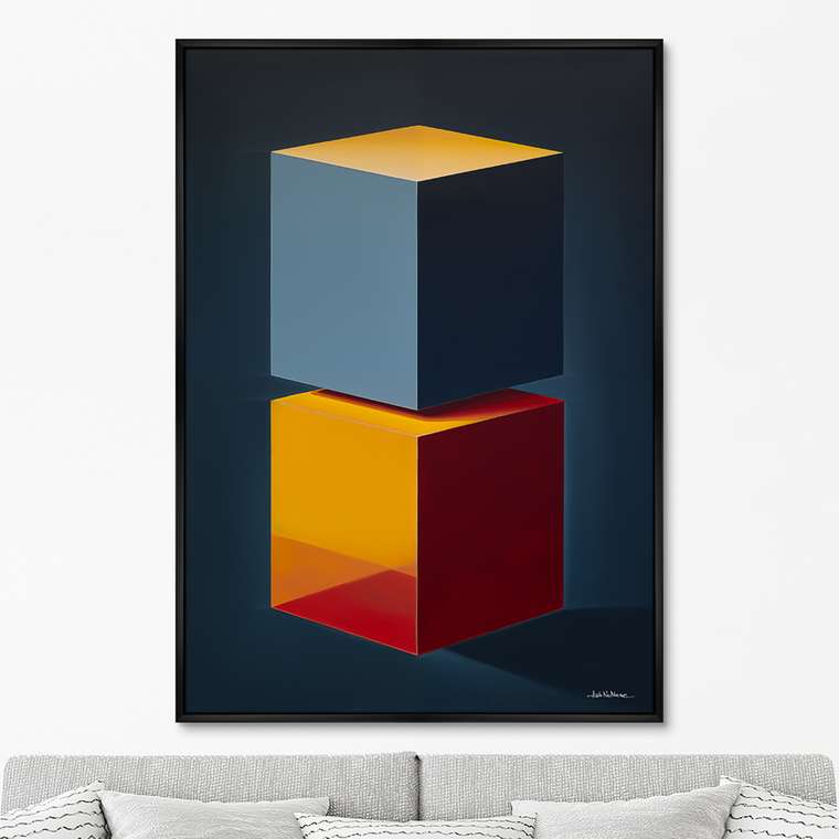 Репродукция картины Cubes in colors, No 2, 2024г.