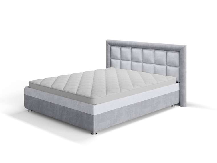 Кровать Афина 180х200 серого цвета без подъемного механизма