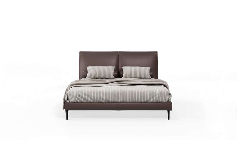 Кровать Sam Bow 200х200 темно-коричневого цвета