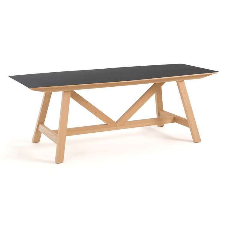 Стол обеденный из металла с удлинениями Buondi дизайн Э Галлины черного цвета