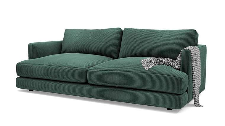 Прямой диван-кровать Ибица зеленого цвета
