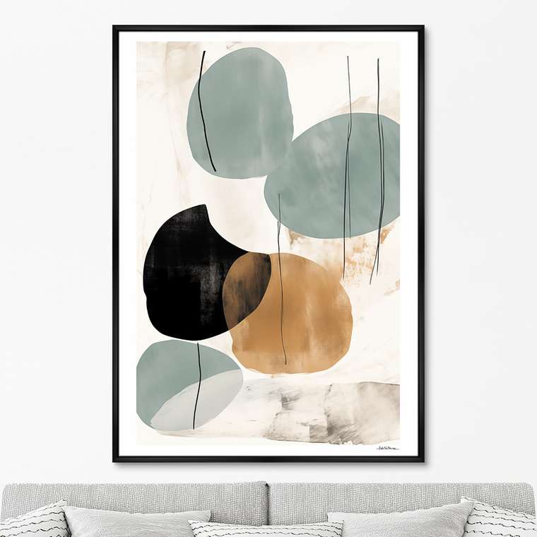 Репродукция картины Shapes in pastel colors, No 2, 2024г.