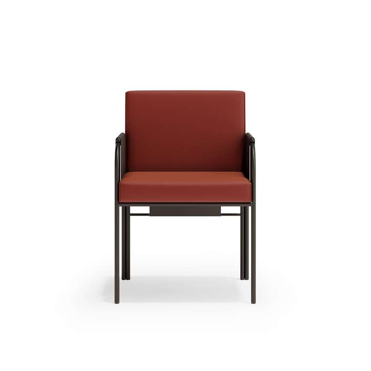 Кресло обеденное Нара терракотово-черного цета