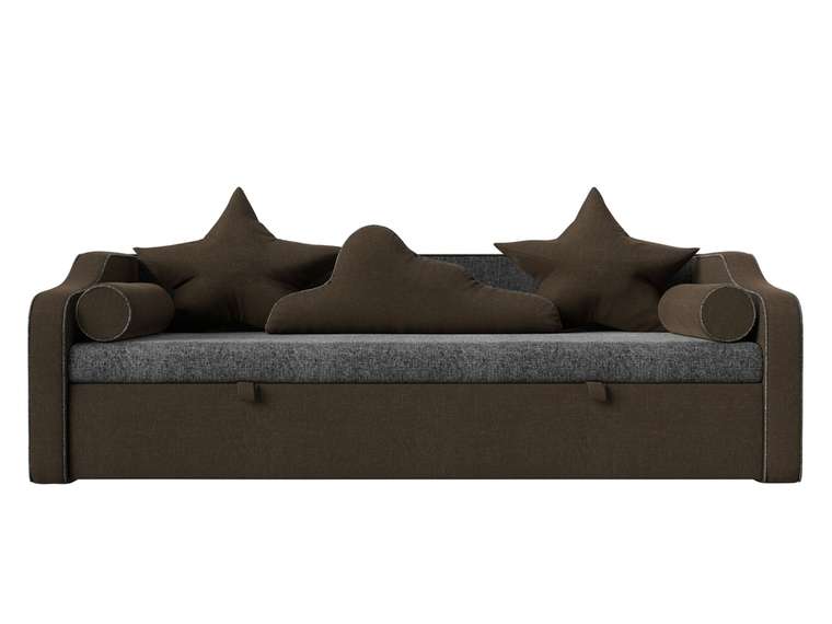 Детский диван-кровать Рико серо-коричневого цвета