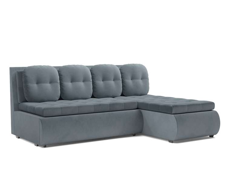 Угловой диван-кровать Кормак серо-синего цвета