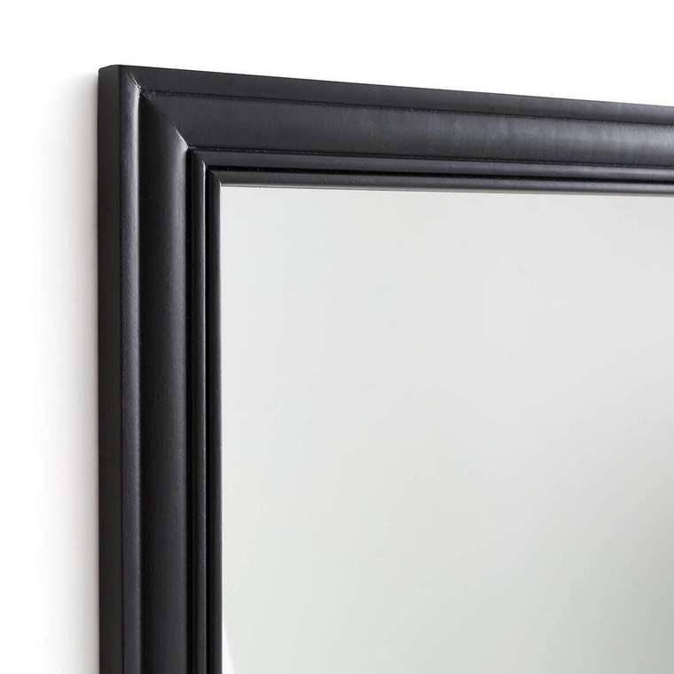 Зеркало настенное из массива дерева манго Afsan черного цвета
