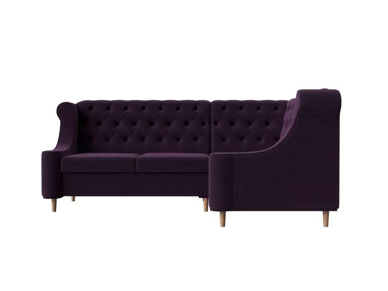 Угловой диван Бронкс темно-фиолетового цвета правый угол