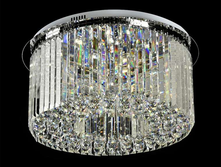 Хрустальный потолочный светильник круглый Newport 8400 8400/60 PL chrome