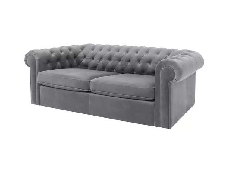 Диван Chesterfield серого цвета