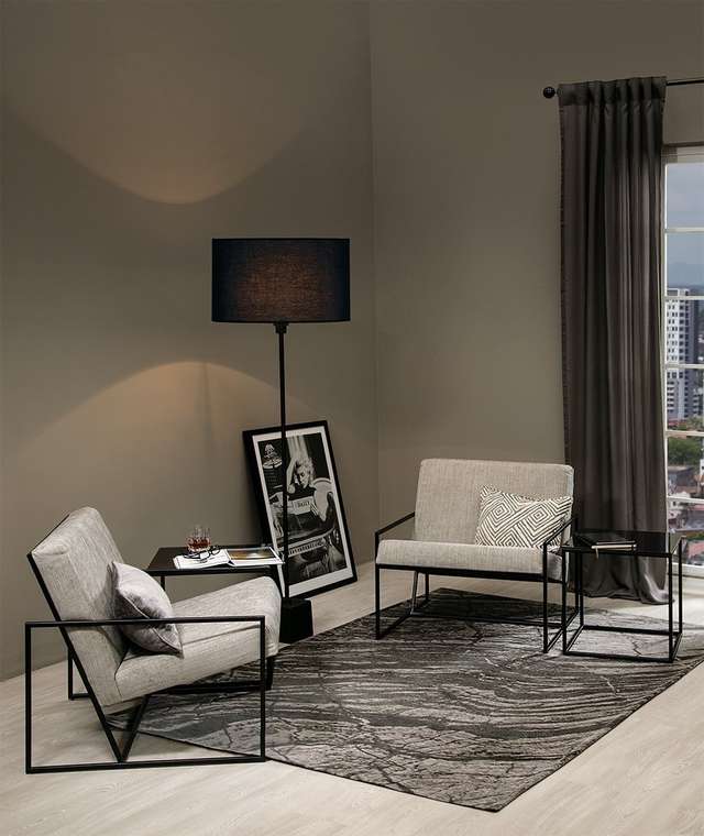 Ковер Basalto Dark Gray темно-серого цвета 200х300