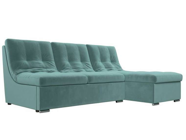 Угловой диван-кровать Релакс бирюзового цвета угол правый