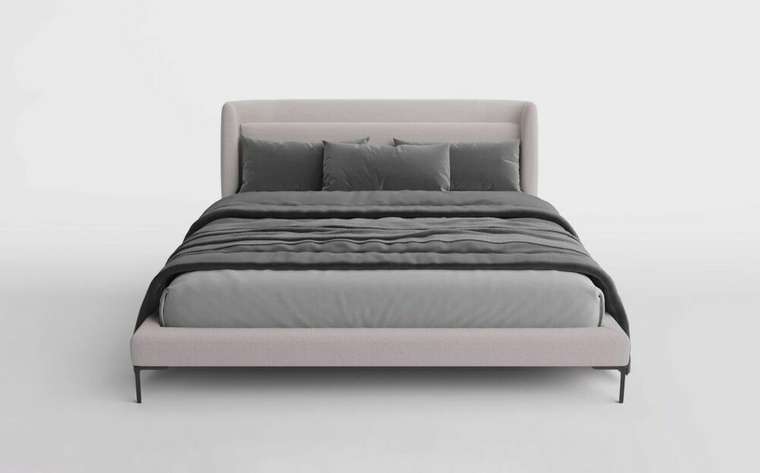 Кровать Blanche 180х200 серого цвета без подъемного механизма