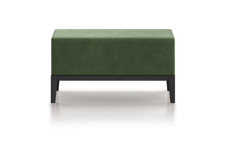 Банкетка Fjord 80 зеленого цвета с черным основанием