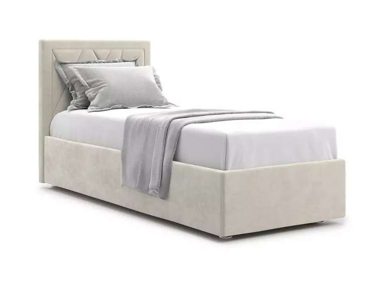 Кровать Premium Milana 3 90х200 бежевого цвета с подъемным механизмом