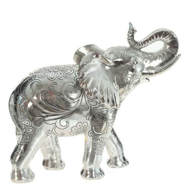 Декоративная фигурка Слон серебристого цвета