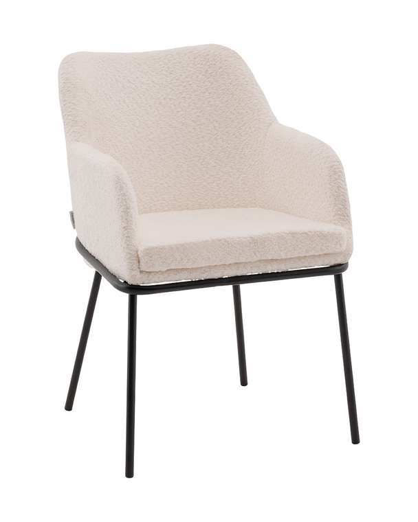 Стул с подлокотниками Кози молочного цвета