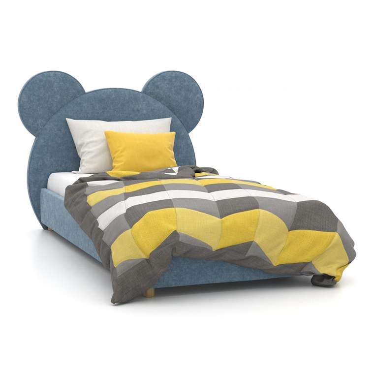 Односпальная кровать Teddy синего цвета 120х190
