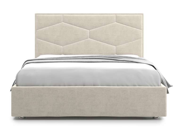 Кровать Premium Milana 4 160х200 бежевого цвета с подъемным механизмом