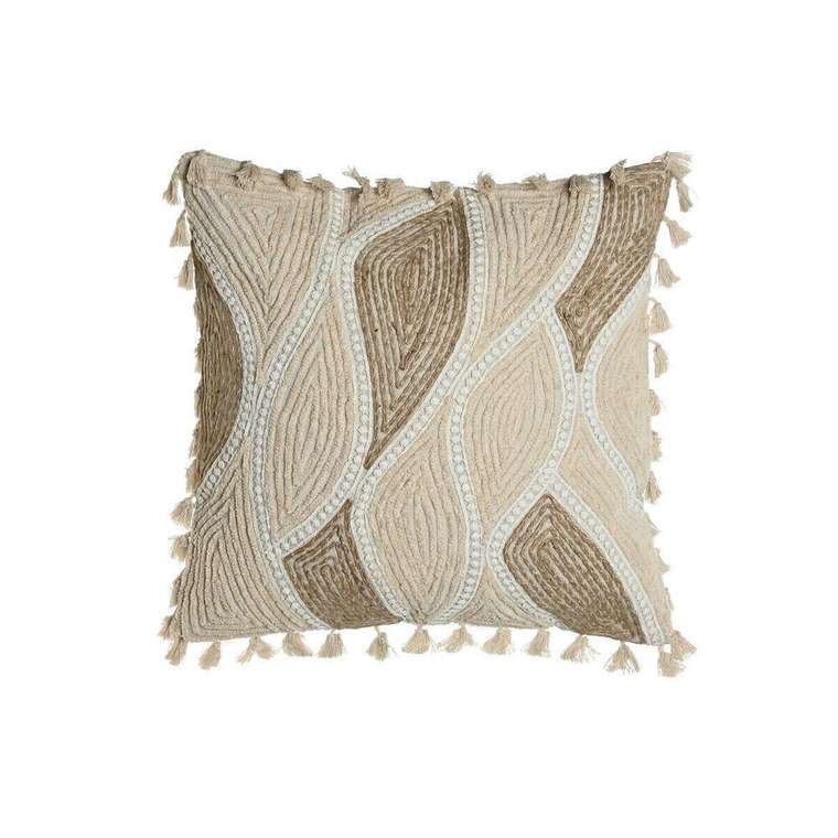 Подушка Boho 45х45 бежевого цвета