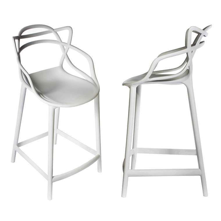 Комплект из двух полубарных стульев  Masters светло-серого цвета