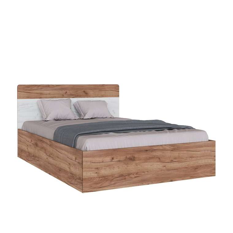 Кровать Вегас 140х200 коричневого цвета с настилом 