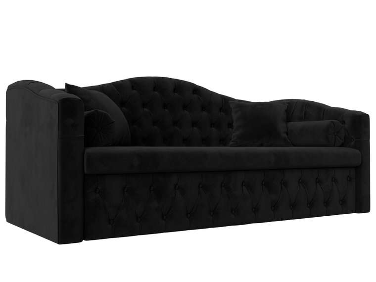 Прямой диван-кровать Мечта черного цвета