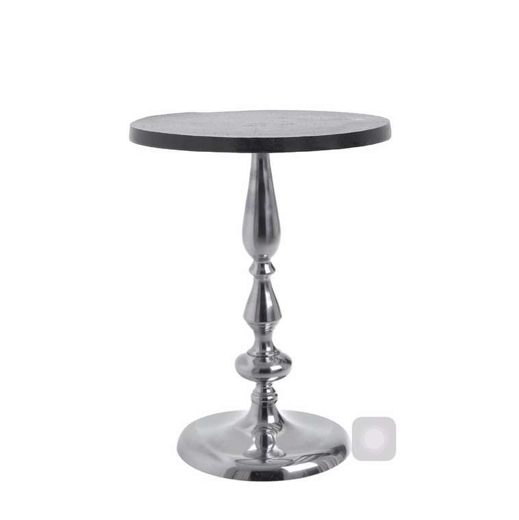 Кофейный столик серебряного цвета